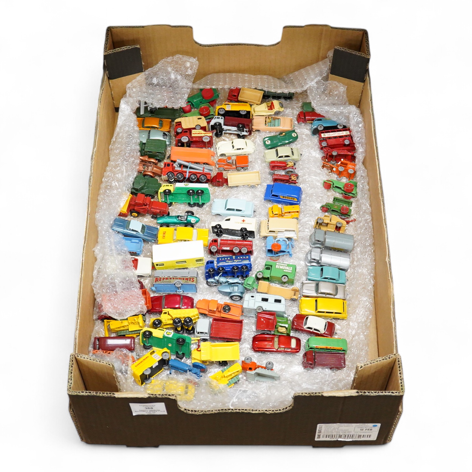 Eighty 1960s/70s Matchbox Series 1-75 regular wheels vehicles including; cars, commercial vehicles, plant vehicles, racing cars, military vehicles, tractors, etc.